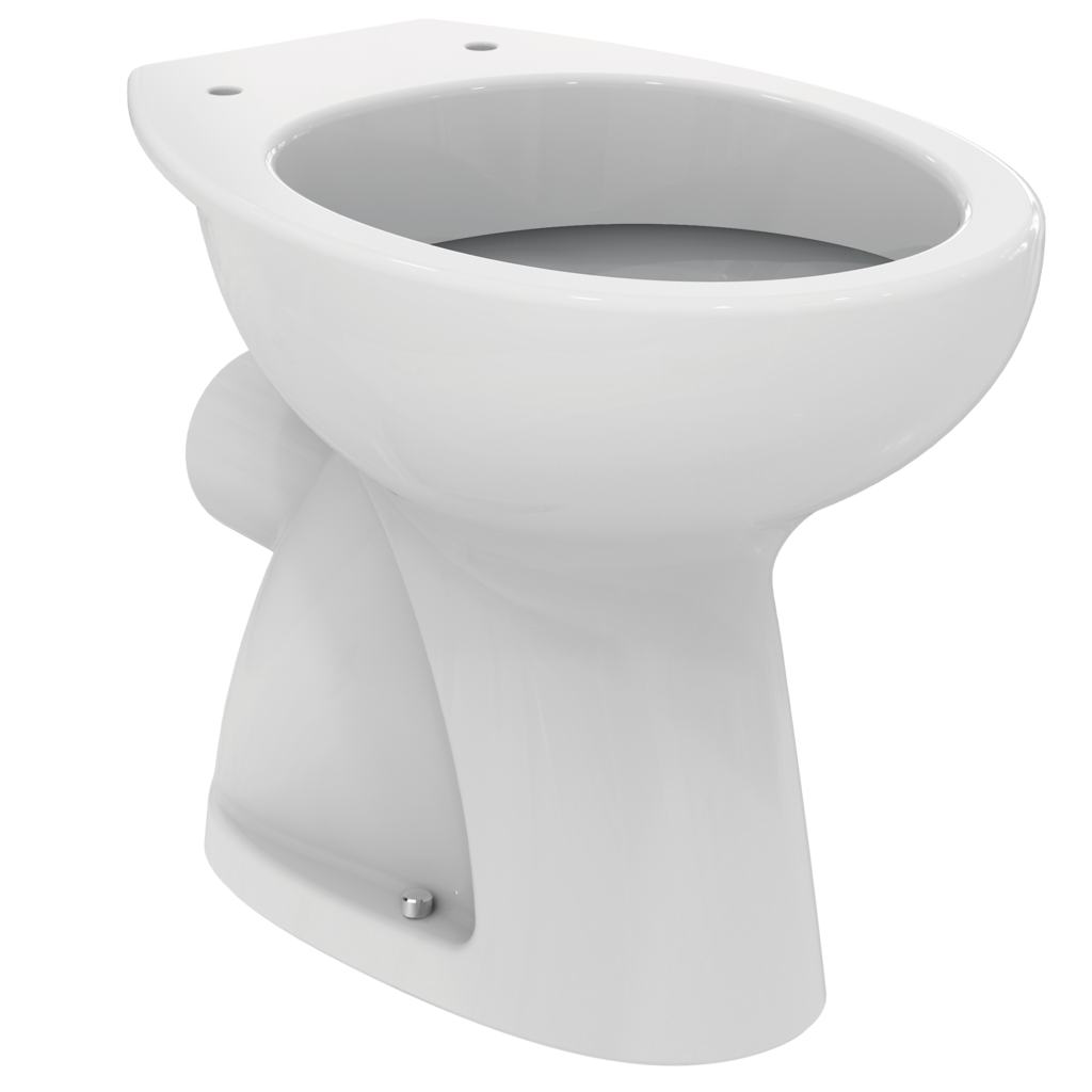 Floor standing single WC bowl horizontal outlet Euro White