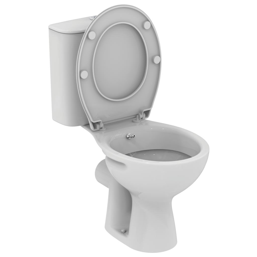 Floor standing close coupled WC combination with bidet function Euro White